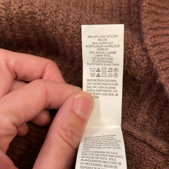 Lucky Brand Cocoa Brown Open Cardigan with Puff Sleeves - Picture 5 of 6